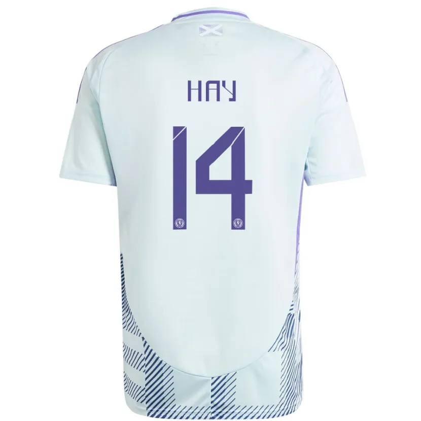 Danxen Women Scotland Brogan Hay #14 Light Mint Blue Away Jersey 24-26 T-Shirt