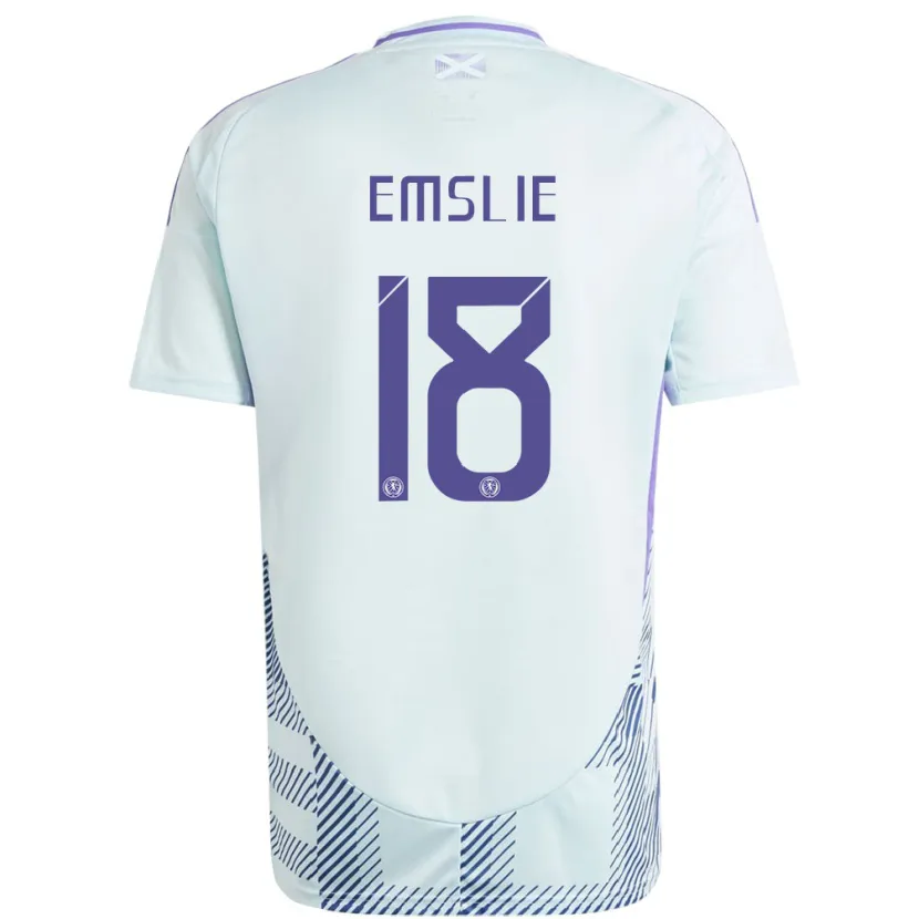 Danxen Women Scotland Claire Emslie #18 Light Mint Blue Away Jersey 24-26 T-Shirt