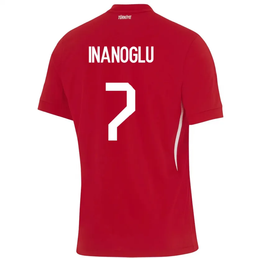 Danxen Women Turkey Kaan İnanoğlu #7 Red Away Jersey 24-26 T-Shirt