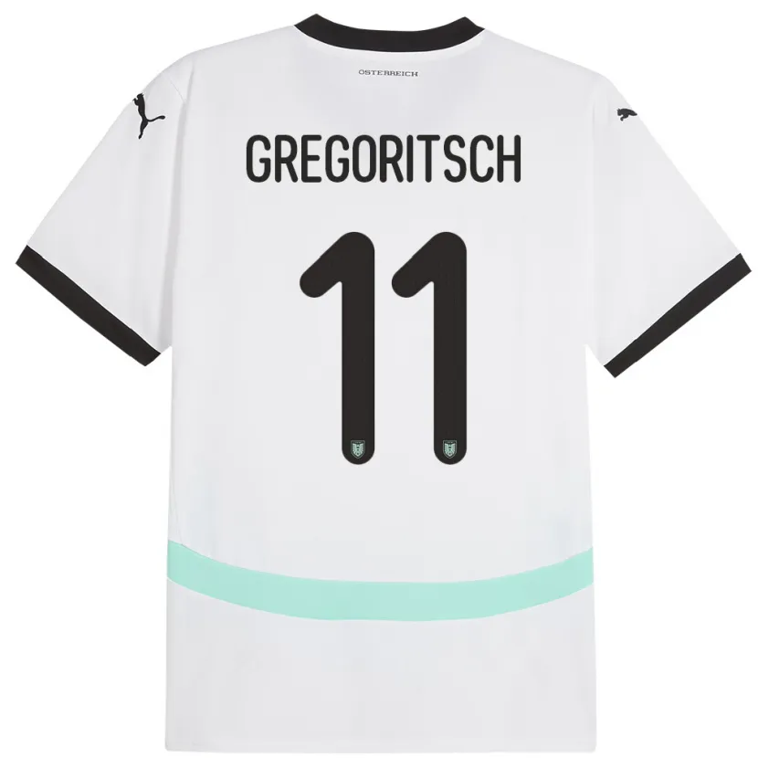 Danxen Women Austria Michael Gregoritsch #11 White Away Jersey 24-26 T-Shirt