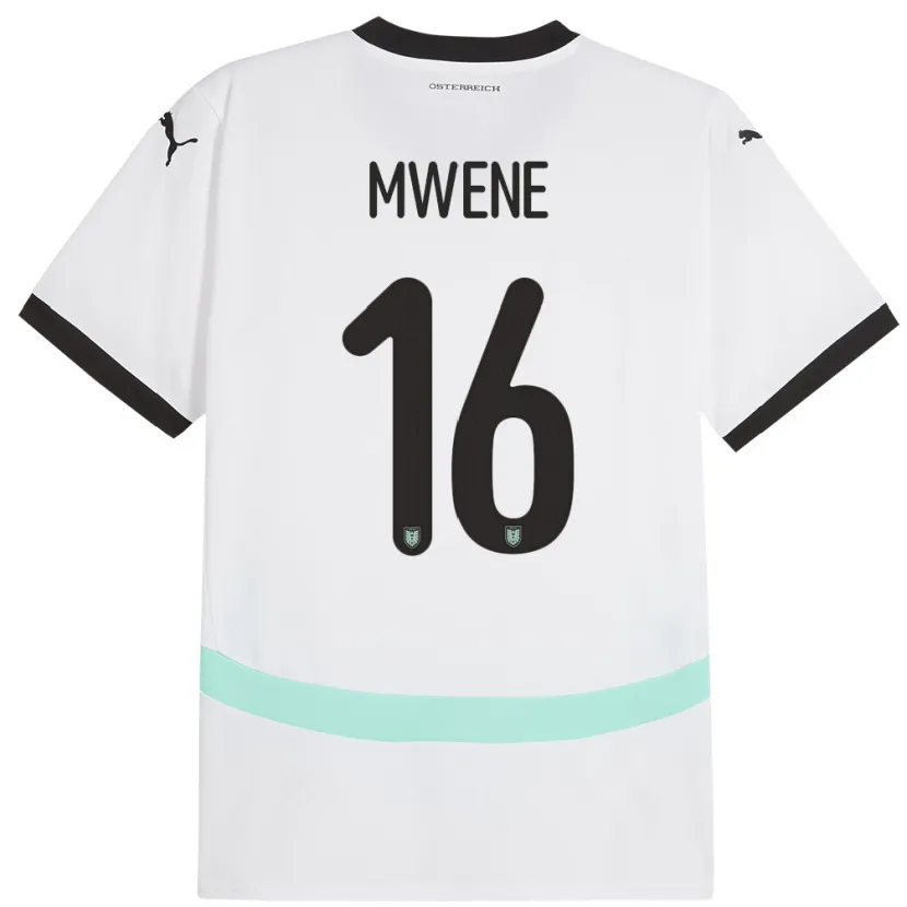 Danxen Women Austria Phillipp Mwene #16 White Away Jersey 24-26 T-Shirt