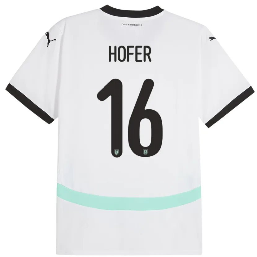 Danxen Women Austria Raphael Hofer #16 White Away Jersey 24-26 T-Shirt