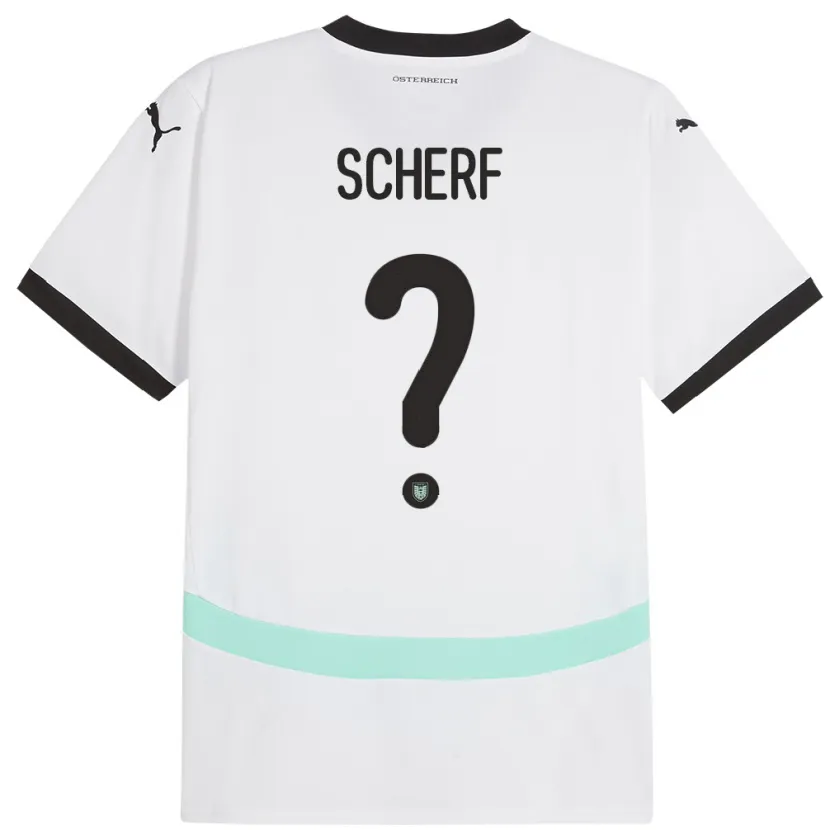 Danxen Women Austria Elias Scherf #0 White Away Jersey 24-26 T-Shirt