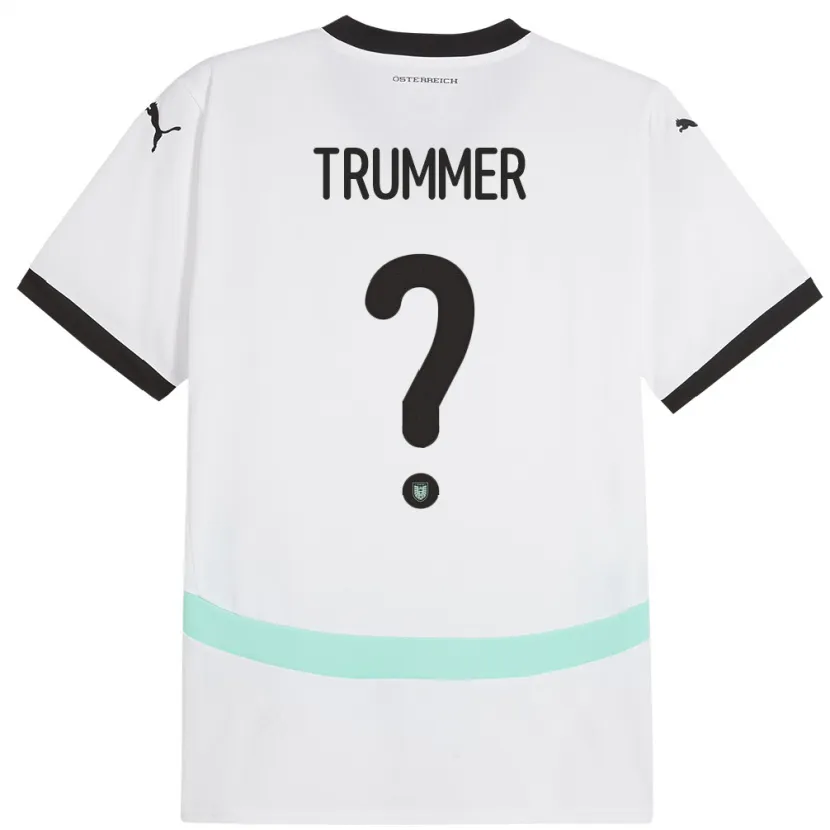 Danxen Women Austria Tim Trummer #0 White Away Jersey 24-26 T-Shirt