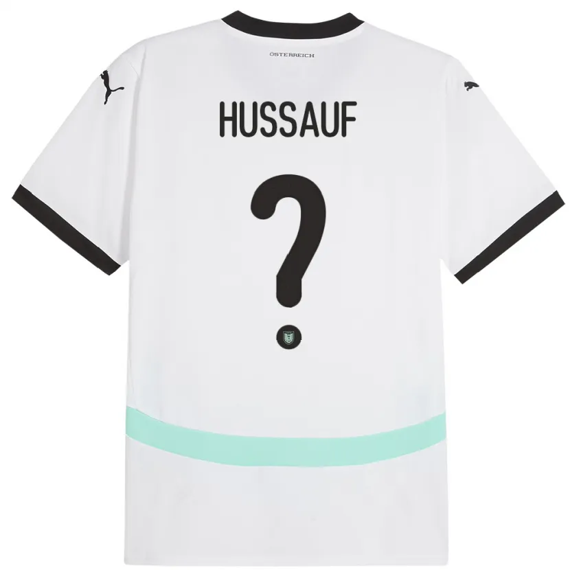 Danxen Women Austria Julian Hussauf #0 White Away Jersey 24-26 T-Shirt