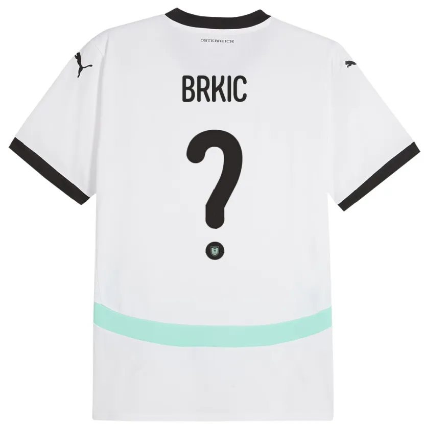 Danxen Women Austria Tarik Brkic #0 White Away Jersey 24-26 T-Shirt