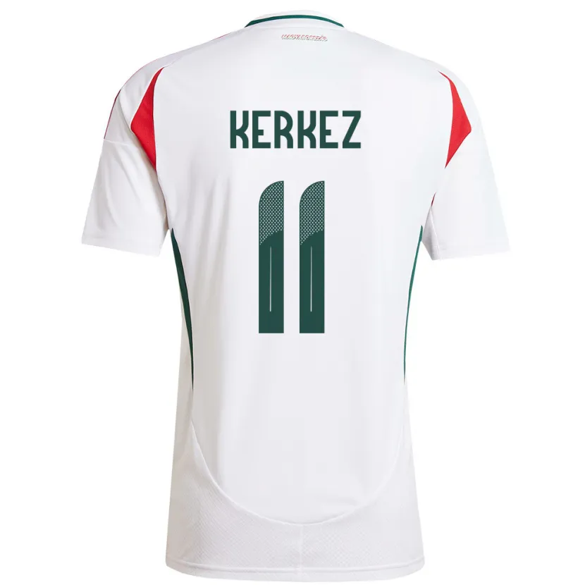 Danxen Women Hungary Milos Kerkez #11 White Away Jersey 24-26 T-Shirt