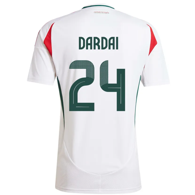 Danxen Women Hungary Márton Dárdai #24 White Away Jersey 24-26 T-Shirt