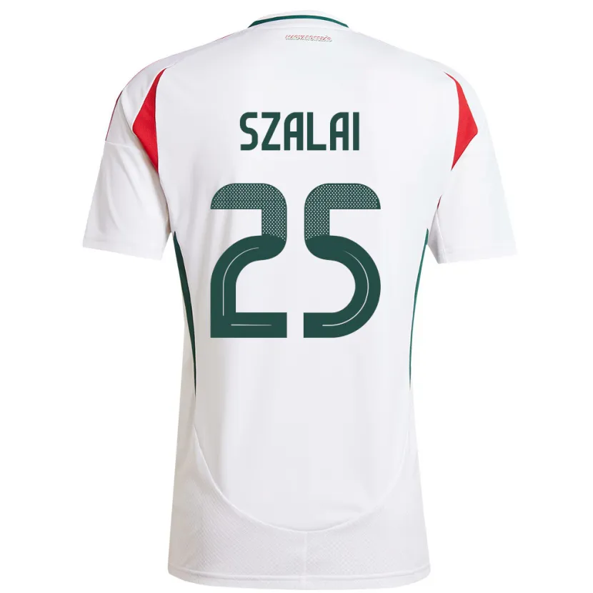 Danxen Women Hungary Gábor Szalai #25 White Away Jersey 24-26 T-Shirt