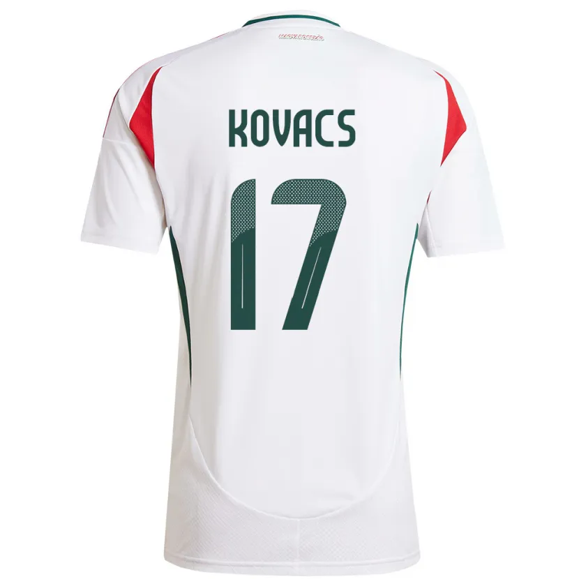 Danxen Women Hungary Mátyás Kovács #17 White Away Jersey 24-26 T-Shirt