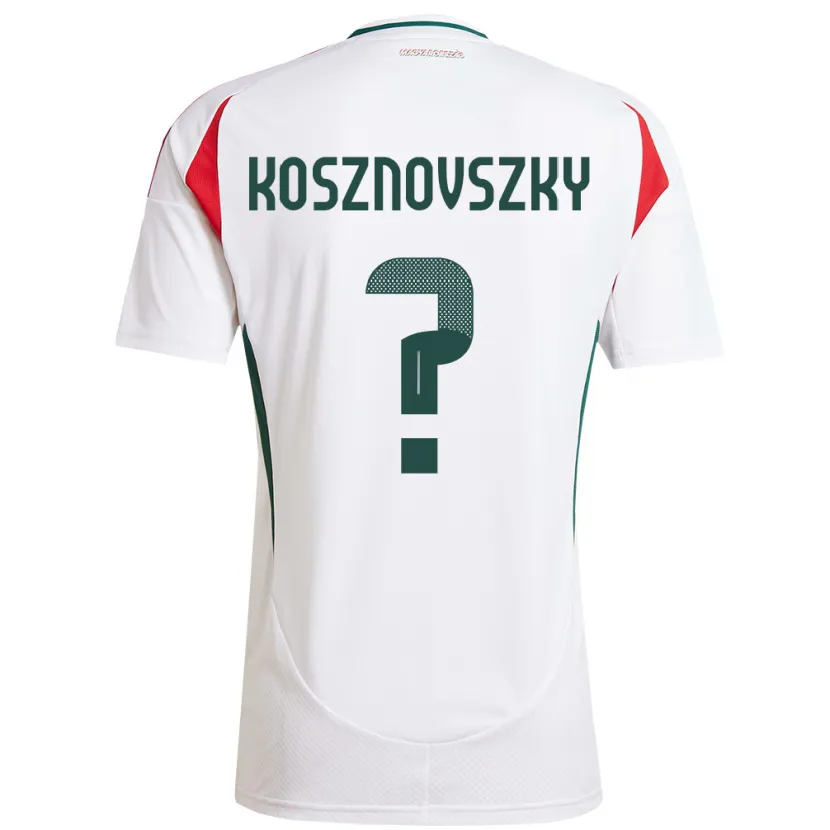Danxen Women Hungary Márk Kosznovszky #0 White Away Jersey 24-26 T-Shirt