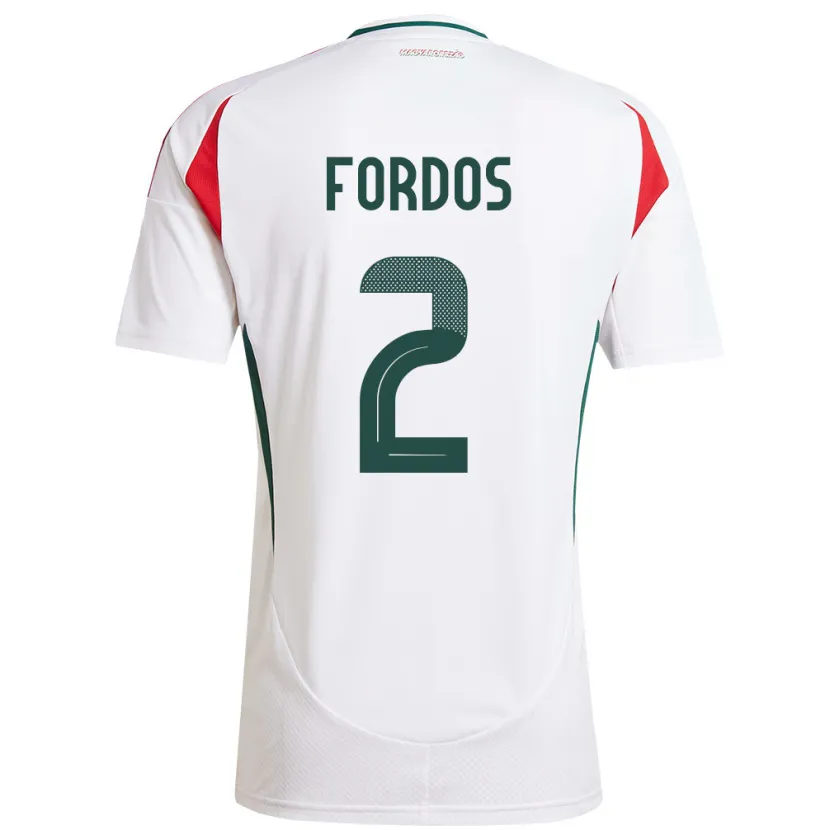 Danxen Women Hungary Beatrix Fördős #2 White Away Jersey 24-26 T-Shirt