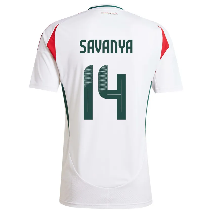 Danxen Women Hungary Csilla Savanya #14 White Away Jersey 24-26 T-Shirt