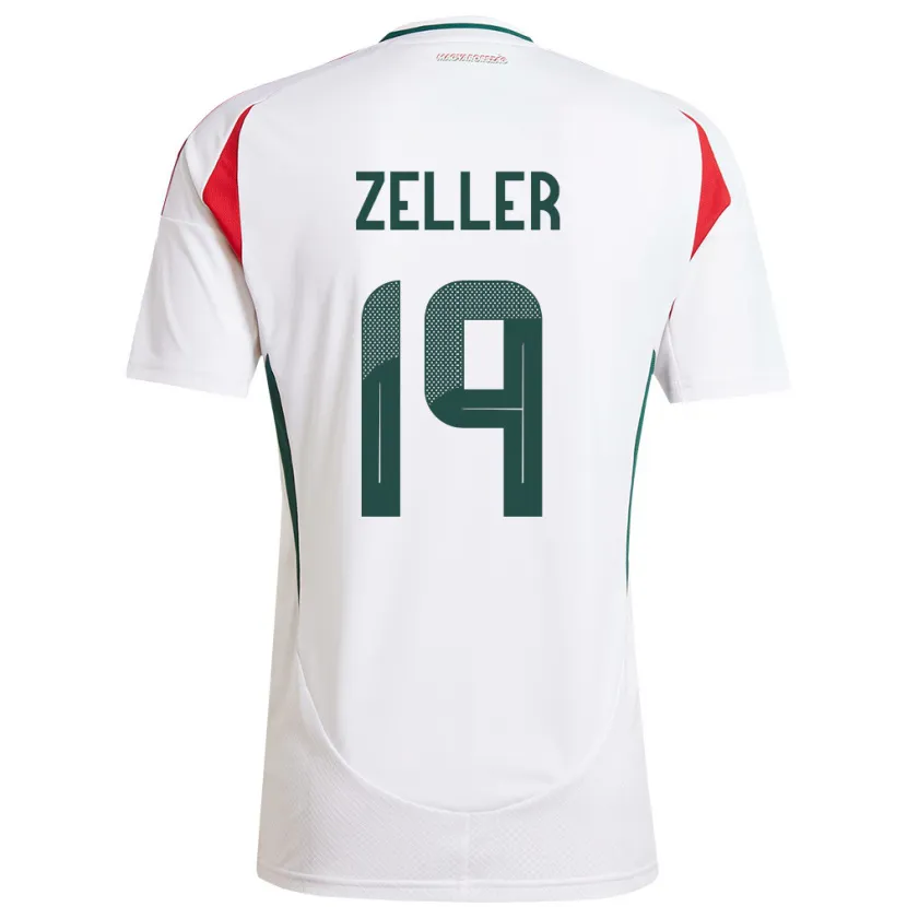 Danxen Women Hungary Dóra Zeller #19 White Away Jersey 24-26 T-Shirt