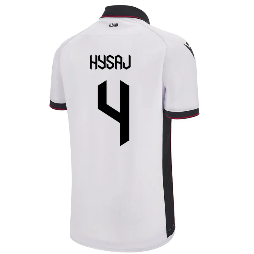 Danxen Women Albania Elseid Hysaj #4 White Away Jersey 24-26 T-Shirt