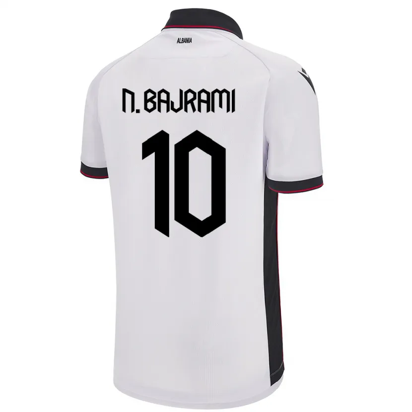 Danxen Women Albania Nedim Bajrami #10 White Away Jersey 24-26 T-Shirt