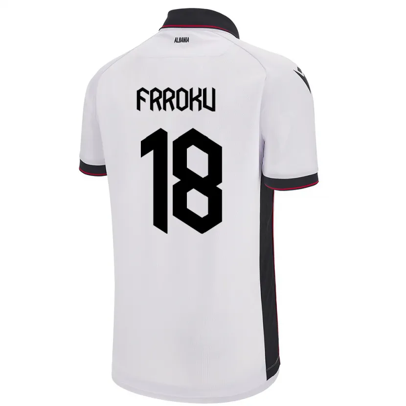 Danxen Women Albania Leandro Frroku #18 White Away Jersey 24-26 T-Shirt