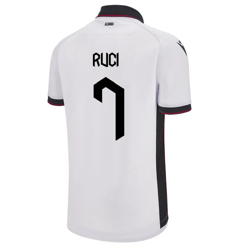 Danxen Women Albania Flamur Ruci #7 White Away Jersey 24-26 T-Shirt