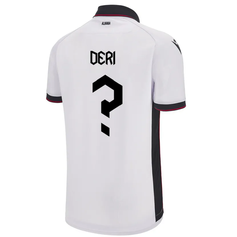 Danxen Women Albania Enriko Deri #0 White Away Jersey 24-26 T-Shirt