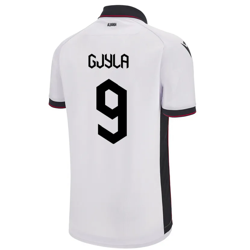 Danxen Women Albania Brayan Gjyla #9 White Away Jersey 24-26 T-Shirt