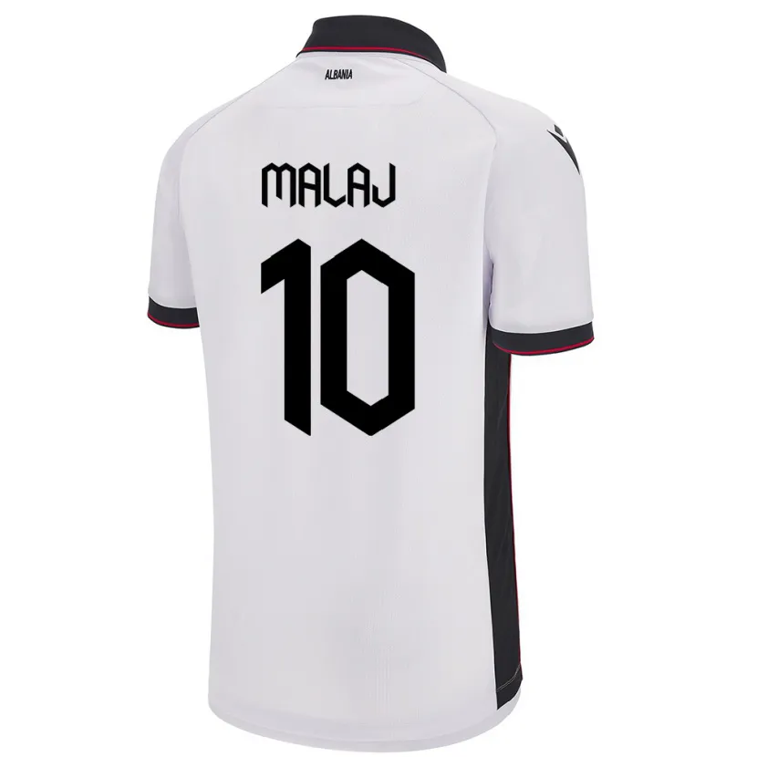 Danxen Women Albania Tedi Malaj #10 White Away Jersey 24-26 T-Shirt