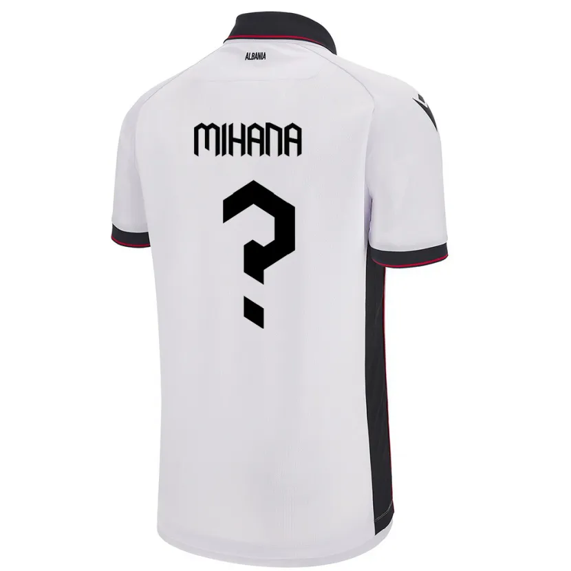 Danxen Women Albania Emiljano Mihana #0 White Away Jersey 24-26 T-Shirt