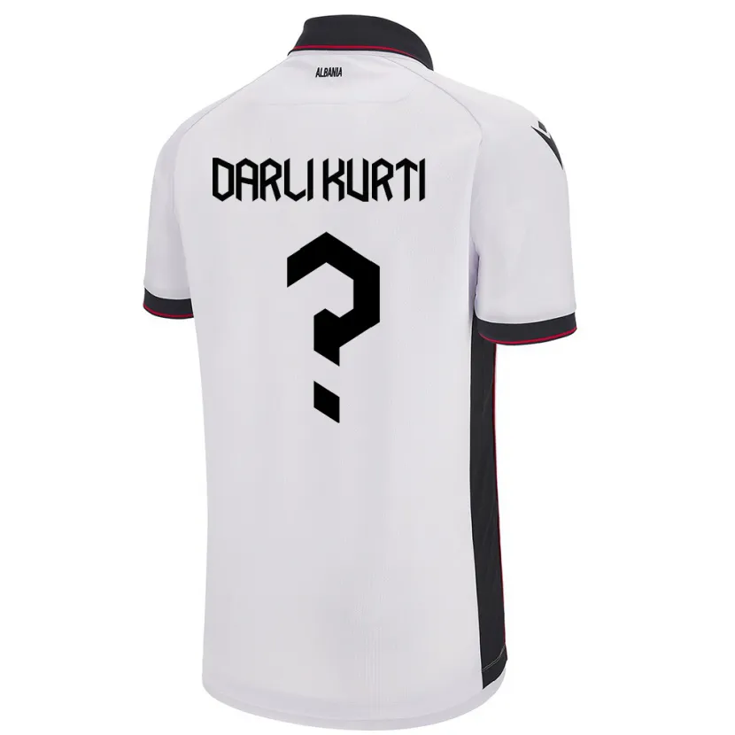 Danxen Women Albania Darli Kurti #0 White Away Jersey 24-26 T-Shirt