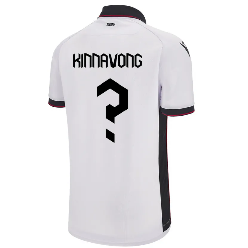 Danxen Women Albania Jordan Kinnavong #0 White Away Jersey 24-26 T-Shirt