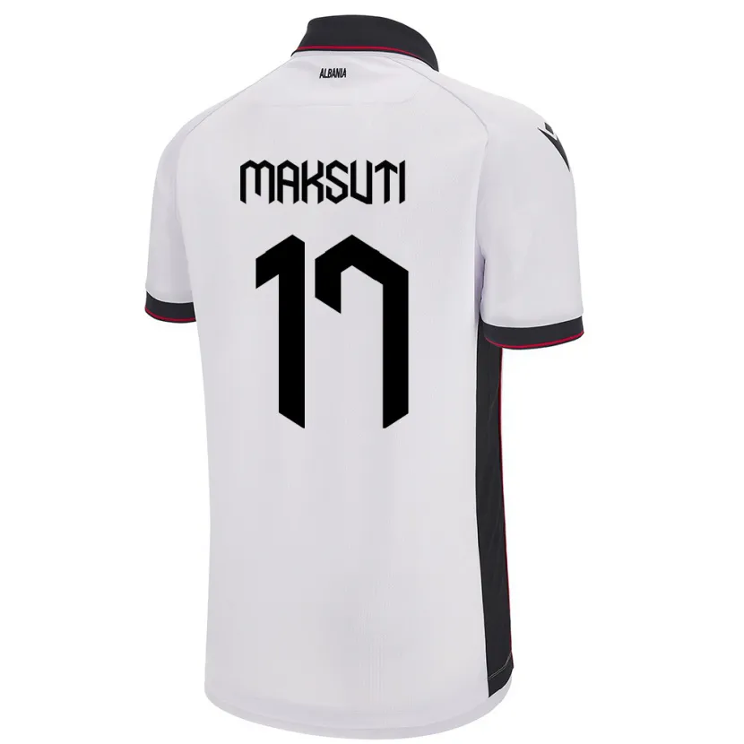 Danxen Women Albania Kristina Maksuti #17 White Away Jersey 24-26 T-Shirt