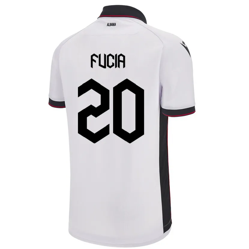 Danxen Women Albania Bora Fucia #20 White Away Jersey 24-26 T-Shirt
