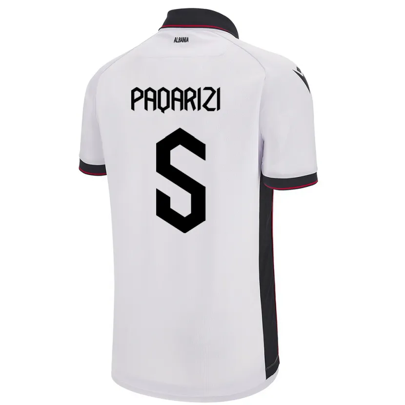 Danxen Women Albania Vesa Paqarizi #5 White Away Jersey 24-26 T-Shirt