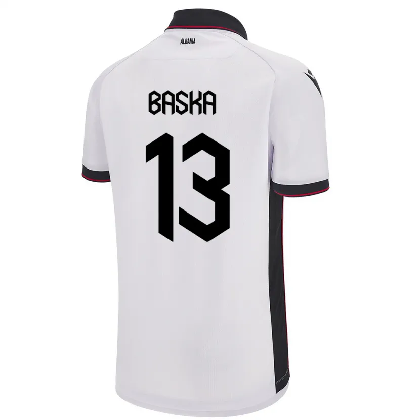 Danxen Women Albania Maria Baska #13 White Away Jersey 24-26 T-Shirt