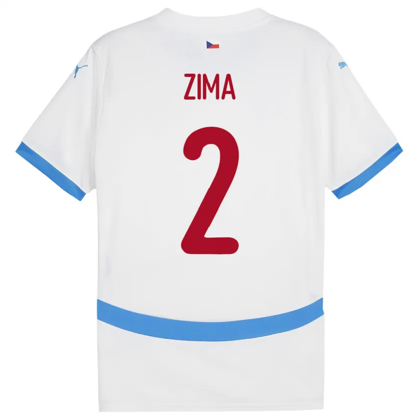 Danxen Women Czech Republic David Zima #2 White Away Jersey 24-26 T-Shirt