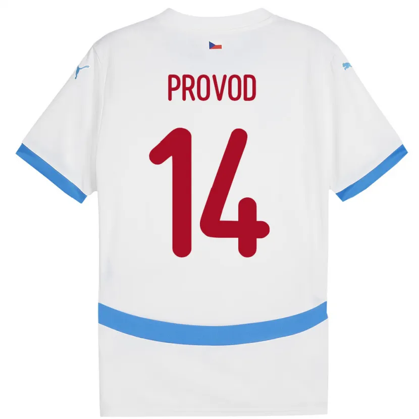 Danxen Women Czech Republic Lukas Provod #14 White Away Jersey 24-26 T-Shirt