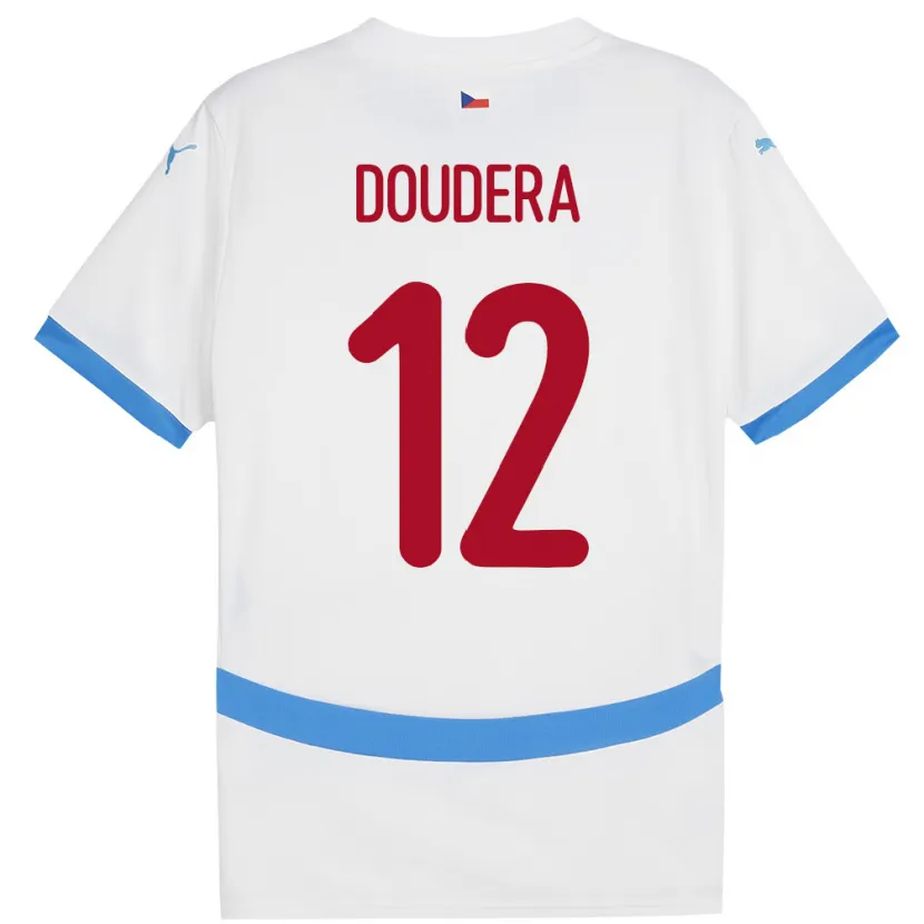 Danxen Women Czech Republic David Doudera #12 White Away Jersey 24-26 T-Shirt
