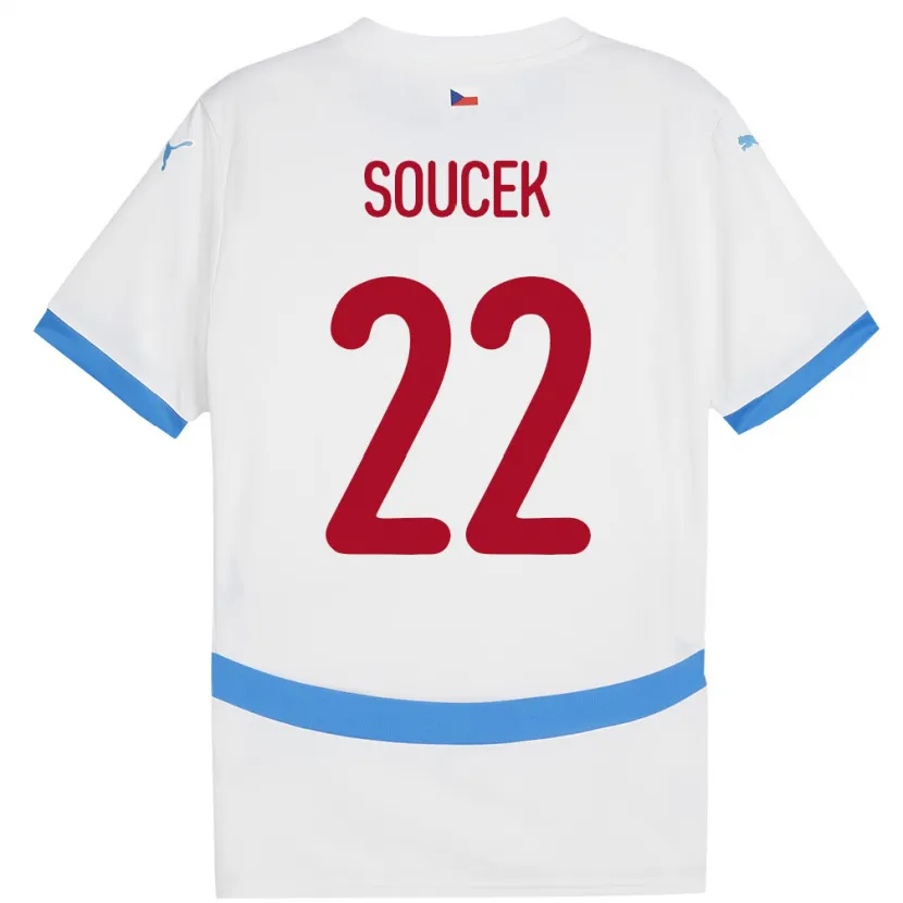 Danxen Women Czech Republic Tomas Soucek #22 White Away Jersey 24-26 T-Shirt