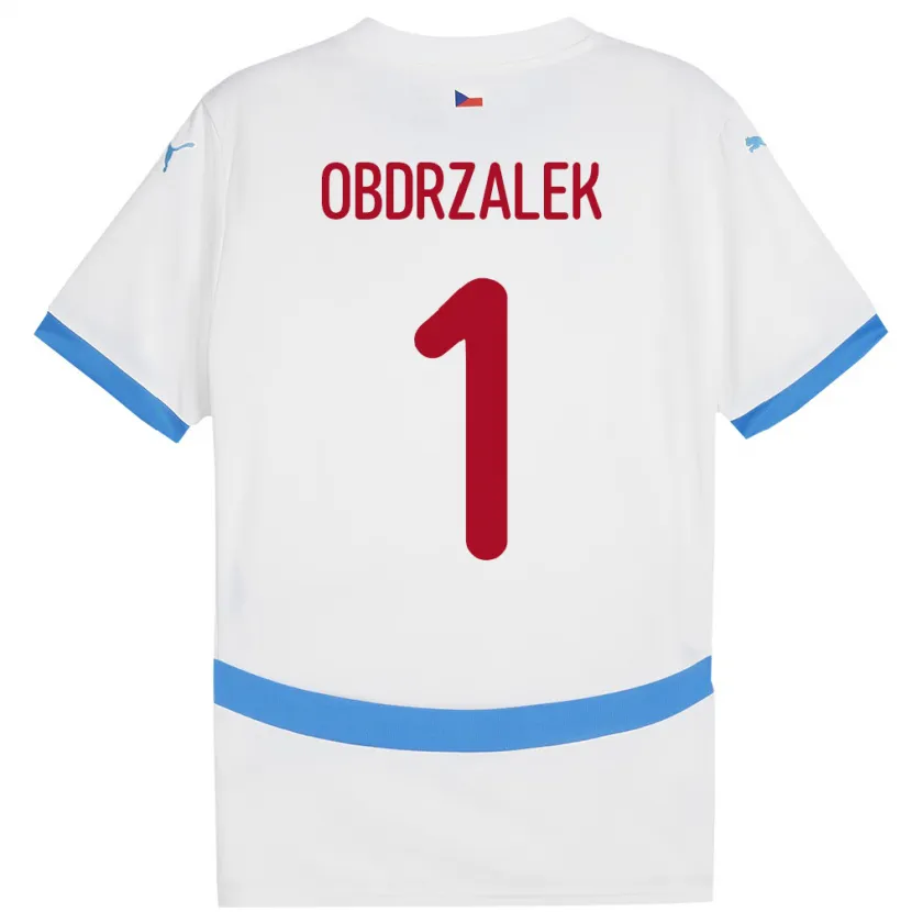 Danxen Women Czech Republic Marek Obdrzalek #1 White Away Jersey 24-26 T-Shirt