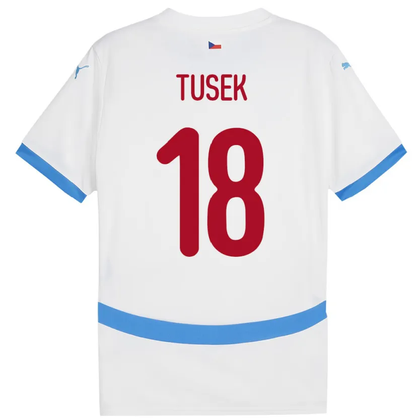 Danxen Women Czech Republic Adam Tusek #18 White Away Jersey 24-26 T-Shirt