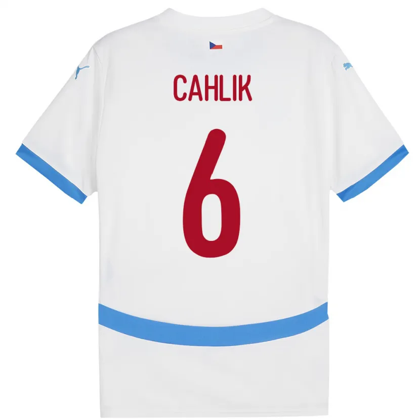 Danxen Women Czech Republic Jakub Cahlik #6 White Away Jersey 24-26 T-Shirt