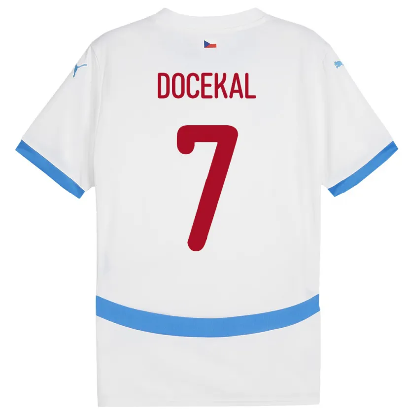 Danxen Women Czech Republic Tomas Docekal #7 White Away Jersey 24-26 T-Shirt