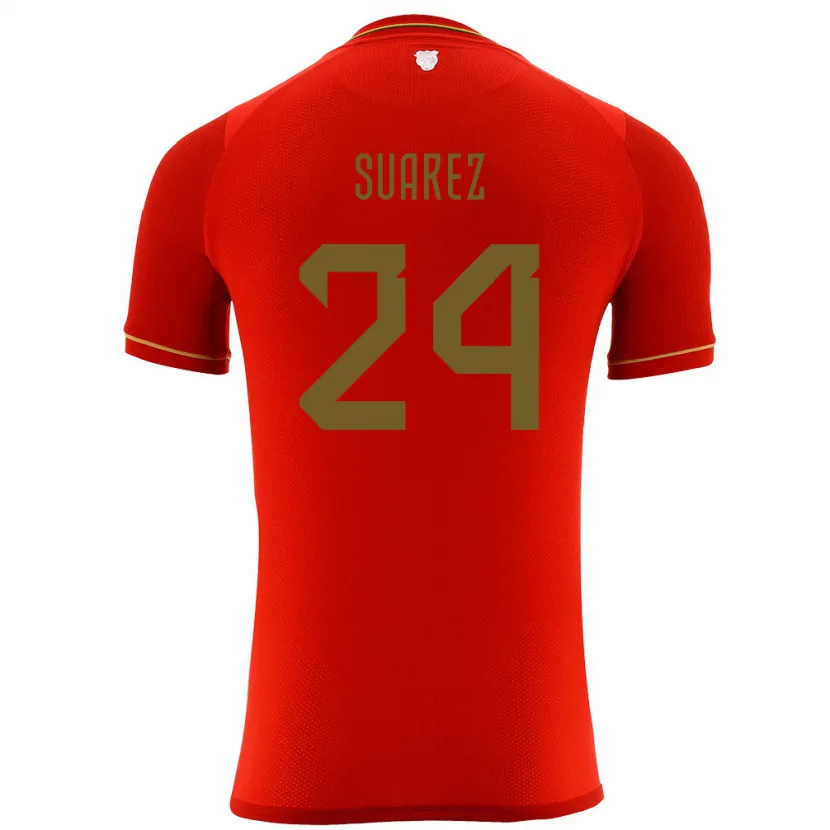Danxen Women Bolivia Marcelo Suárez #24 Red Away Jersey 24-26 T-Shirt