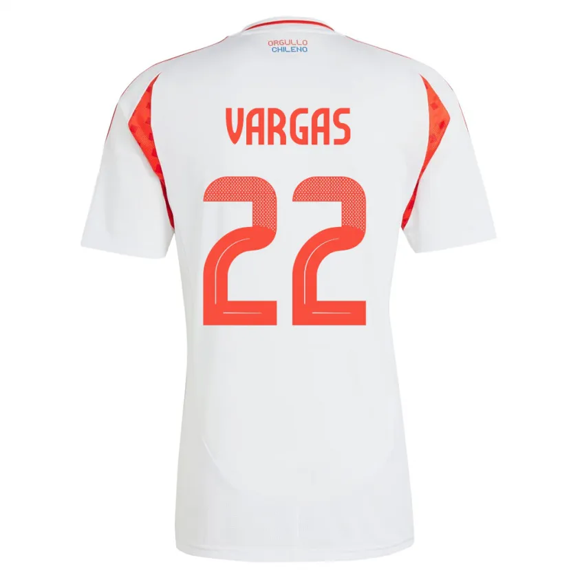 Danxen Women Chile Diego Vargas #22 White Away Jersey 24-26 T-Shirt