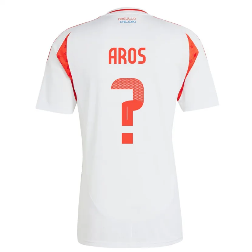 Danxen Women Chile Vicente Aros #0 White Away Jersey 24-26 T-Shirt