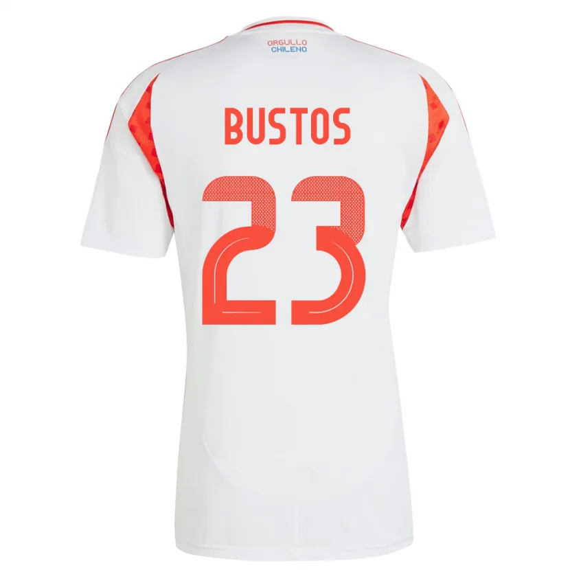 Danxen Women Chile Ignacia Bustos #23 White Away Jersey 24-26 T-Shirt