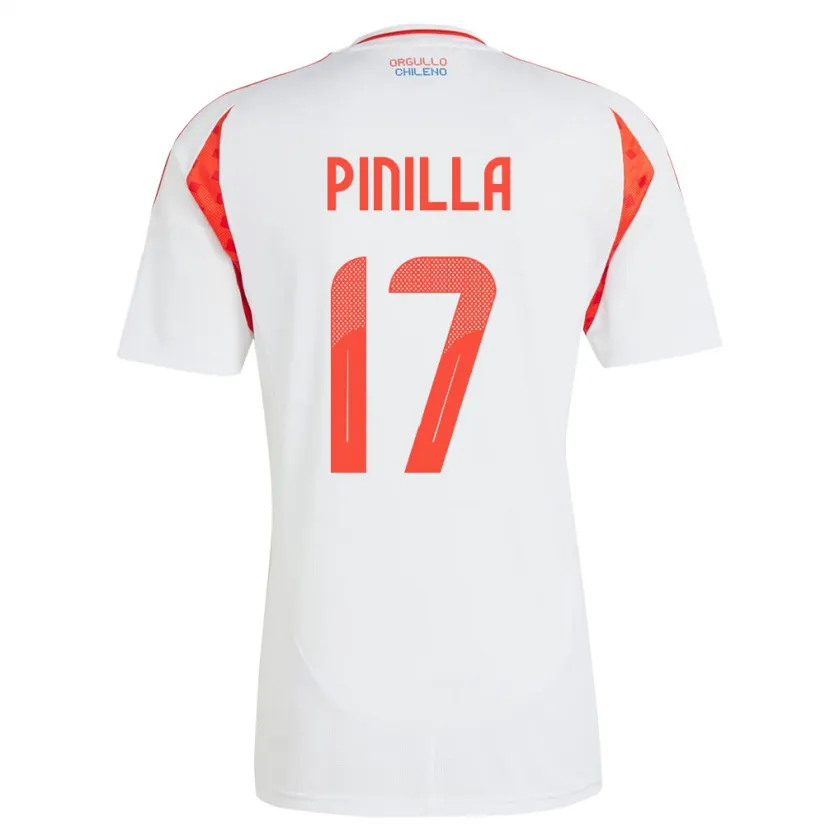 Danxen Women Chile Fernanda Pinilla #17 White Away Jersey 24-26 T-Shirt