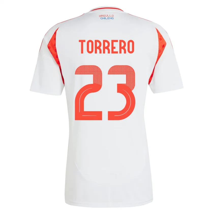 Danxen Women Chile Ryann Torrero #23 White Away Jersey 24-26 T-Shirt