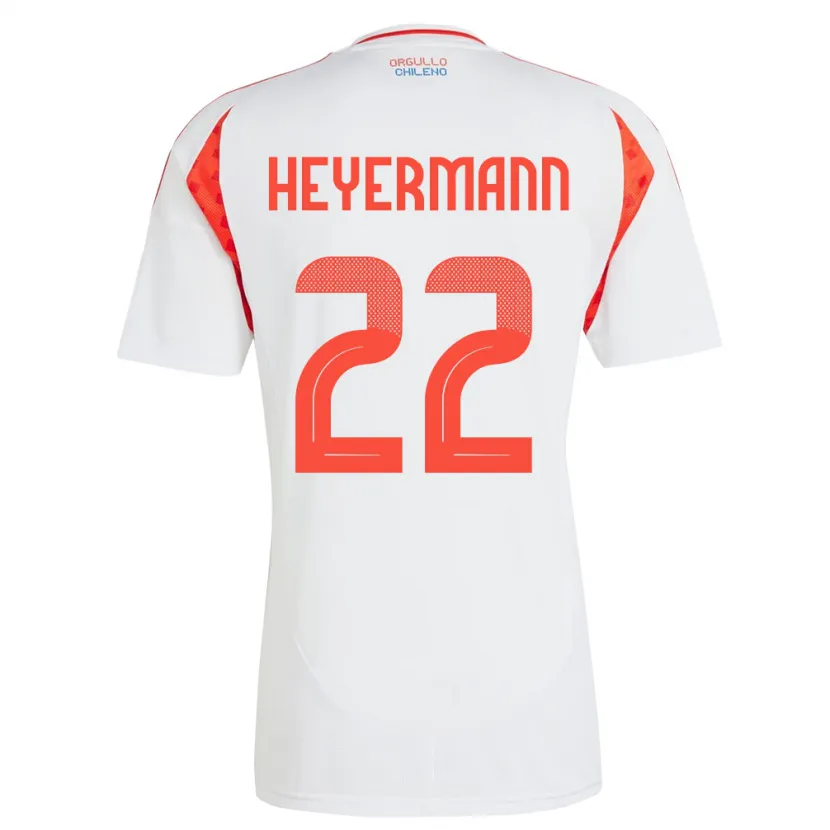 Danxen Women Chile Agustina Heyermann #22 White Away Jersey 24-26 T-Shirt