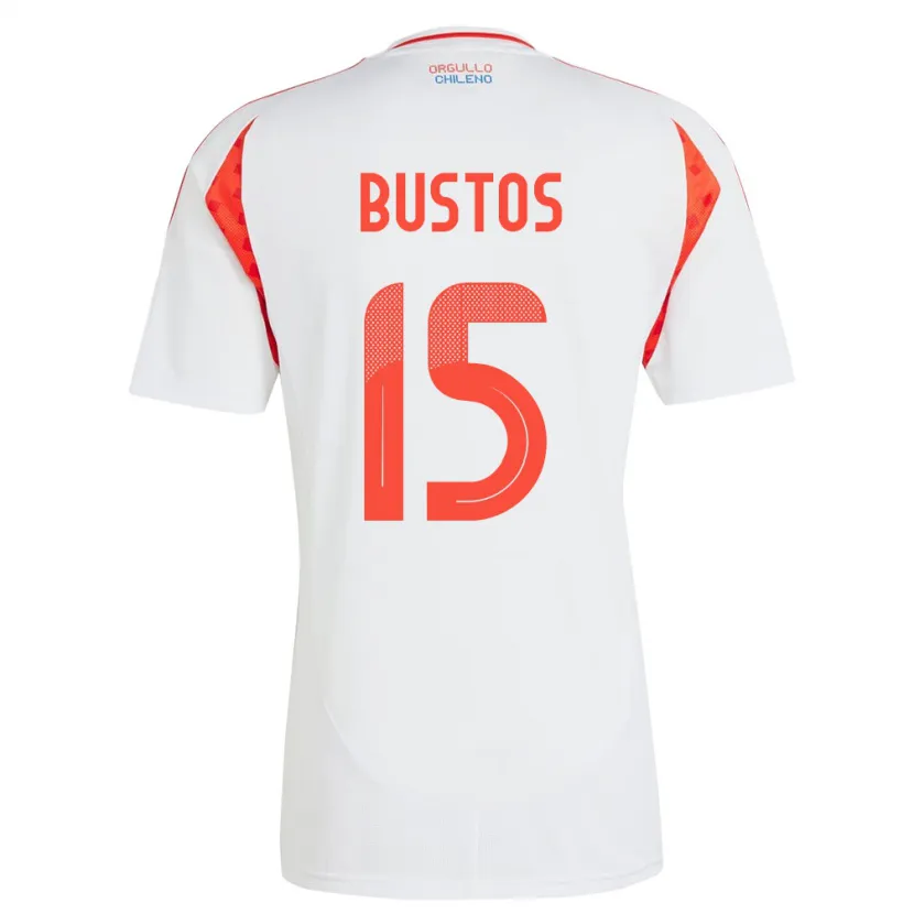 Danxen Women Chile Melissa Bustos #15 White Away Jersey 24-26 T-Shirt