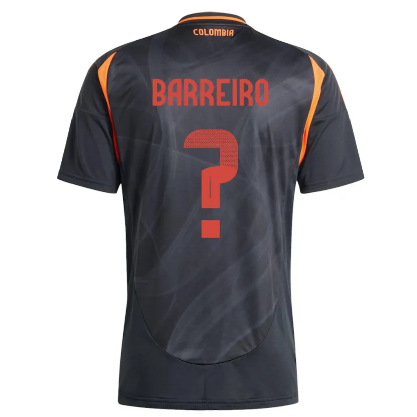 Danxen Women Colombia Jhon Barreiro #0 Black Away Jersey 24-26 T-Shirt
