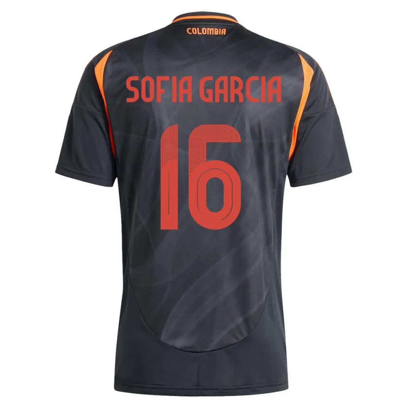 Danxen Women Colombia Sofía García #16 Black Away Jersey 24-26 T-Shirt